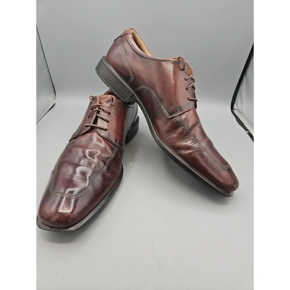 Florsheim Men's 47 Sz 13 Leather Upper Brown Low Top Lace Up Oxford Dress Shoes